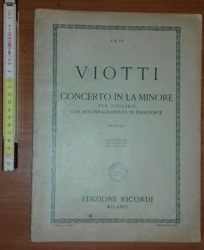 Viotti concerto lam per - concerto, in