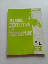 Suzuki RM 250 Cross 1990-1991 manuale uso - officina originale testo francese