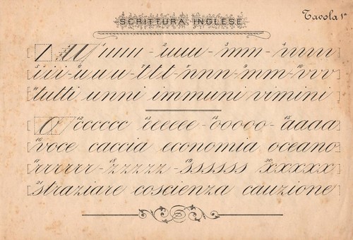 Stampa antica calligrafia - stampa,