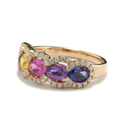 Anello zaffiro colorato - anello,