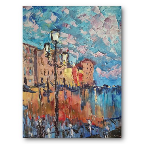 Arte olio quadro originale - ad,