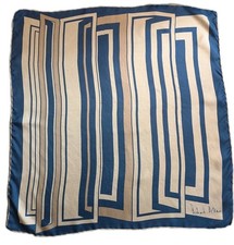 Sciarpa collo testa seta blu