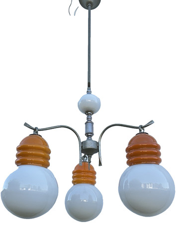 Lampadario vetro opaline space - lampadario,