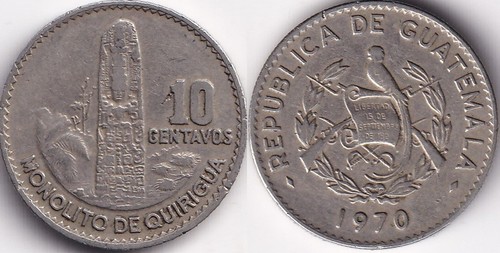 Centavos 1970 guatemala - 10,