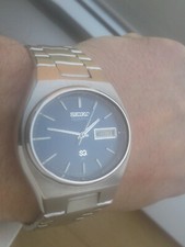 Seiko SQ BLUE DIAL 4336-5020 QUARTZ WATCH VINTAGE COLLECTION MONTRE 80's UHR