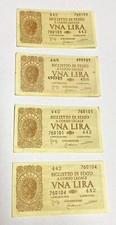 HN Regno d'Italia Vittorio Emanuele III 23/11/1944 lire 1 - lotto di 4 pezzi r34