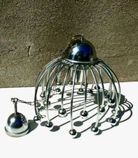 Lampada vintage anni '70 ispirazione Pistillo Valenti in metallo cromato