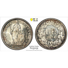 1934 svizzera franco pcgs - franco,,