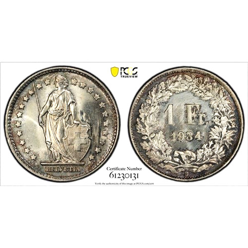 1934 svizzera franco pcgs - 1934,