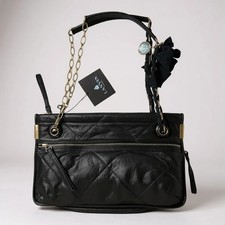 Borsa a tracolla Lanvin Amalia nera in pelle trapuntata nuova con etichette