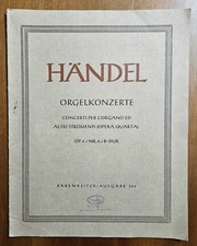 G.F. Handel - Orgelkonzerte - Ed. Barenreiter, 1974. Concerti Organo E Altri 
