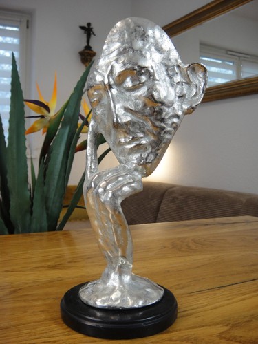 Bronzo marmo pensatore - , argento