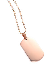 Collana acciaio oro - rosa, uomo