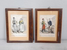 COPPIA DI DISEGNI SCENE ANTICHE FIRMATE IN CORNICE