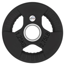 Disco Gommato da 1,25 Kg - Foro 50 mm | Impugnatura Tri-Grip | Donatif