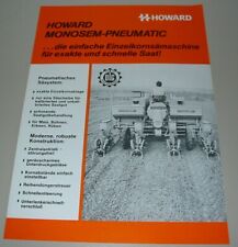 Brochure Howard Monosem Pneumatic - la semplice seminatrice monograno 12/1976!