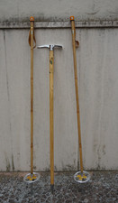 VINTAGE Racchette Bastoni sci neve piccozza bamboo Valsport NUOVI MAI USATI