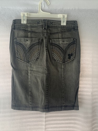 Gonna donna grigia - denim, tasca