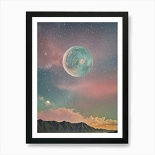 Mystical Moon Art Print Framed