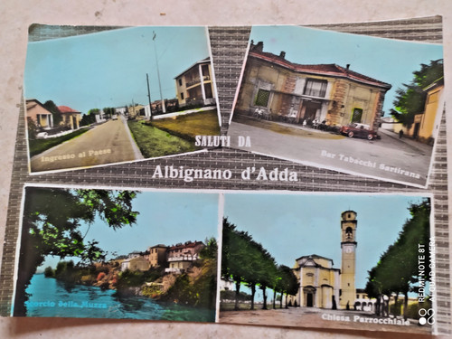 Cartolina albignano adda - cartolina, d'adda
