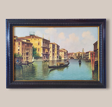 Eugenio Benvenuti antico dipinto ad acquerello anni 20 Canal Grande a Venezia