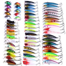 62 pz/lotto esche da pesca