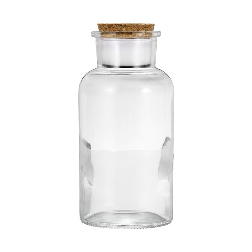 500ml glass bottle wooden cap - glass,