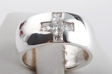 Anello croce uomo argento 800