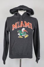 CHAMPION MIAMI COLLEGE FELPA UOMO XS MAN SWEATSHIRT COTONE CASUAL VINTAGE