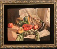 Dipinto di Mazzaccherini Franco, olio su faesite,38,5x49 titolo : Natura Morta