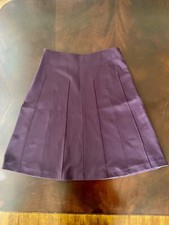 Gonna donna viola al ginocchio PF Paola Frani Made in Italy taglia USA 8/It 42