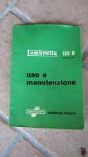 Libretto uso e manutenzione Lambretta 125 li seconda serie originale del 1960