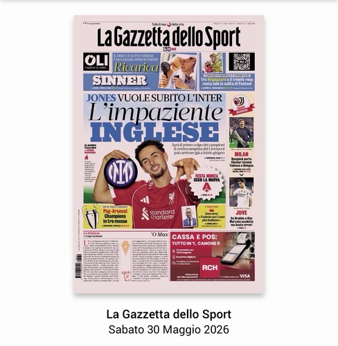 Gazzetta dello sport sabato - la,
