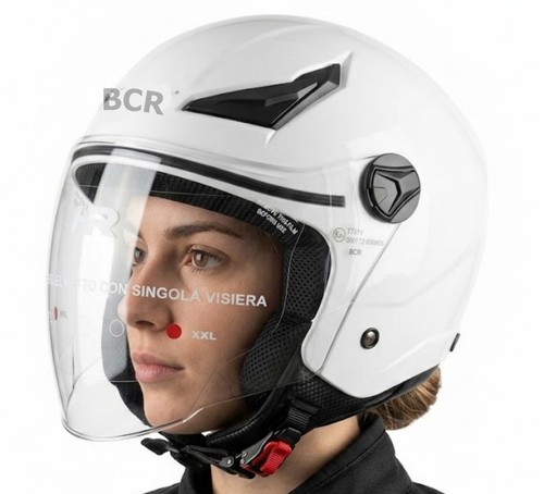 Casco jet bcr - casco, bianco