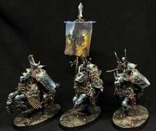 3 x Chaos Everchosen Varanguard Warhammer Fantasy Tzeench Con Stendardiere