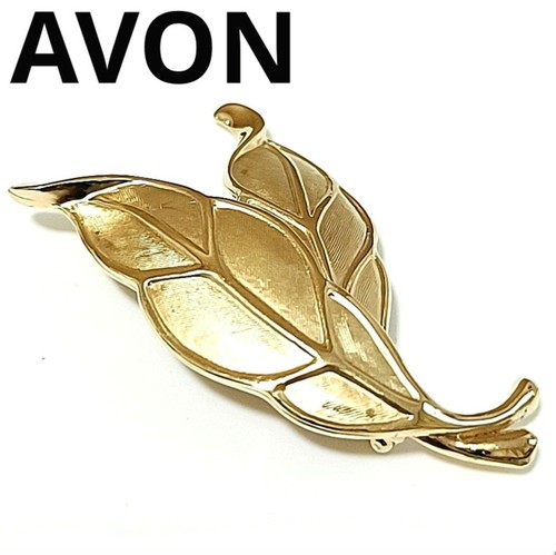 Spilla avon vintage foglia - spilla,