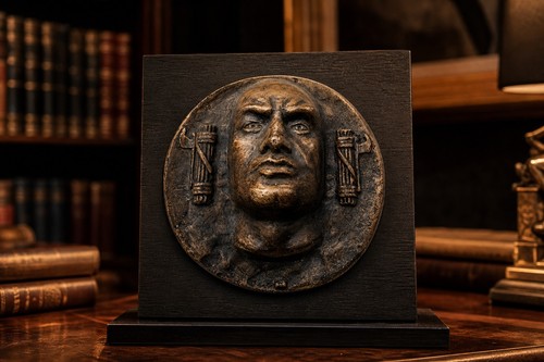 Benito mussolini medaglione - mussolini-,