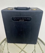 GIANNI VERSACE Vintage case black Box bag trunk travel leather Make Up Suitcase