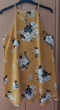 Vestito abito donna ONLY fantasia fiori a bretelle taglia 46 lunghezza ginocchio