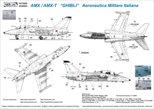 Decals italian amx - 1:72,