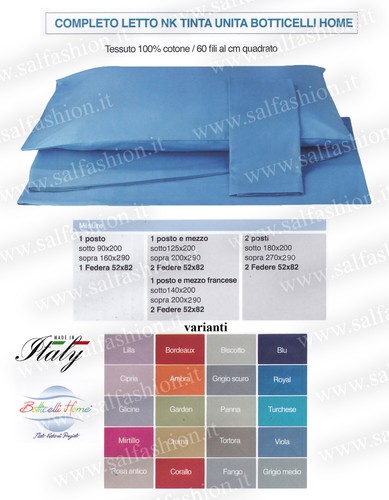 Completo lenzuola letto 100%