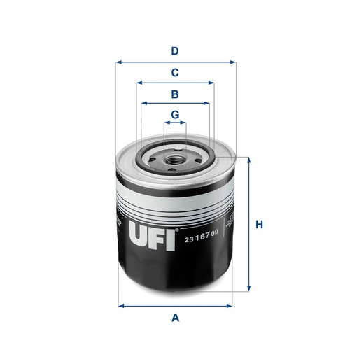 Ufi 2316700 filtro olio - filtro,