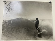 Foto surf firmata Dick Catri vintage longboard onda equitazione stile classico 20x16