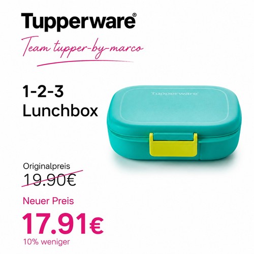 Tupperware 3 lunchbox - tupperware, 1-2-3