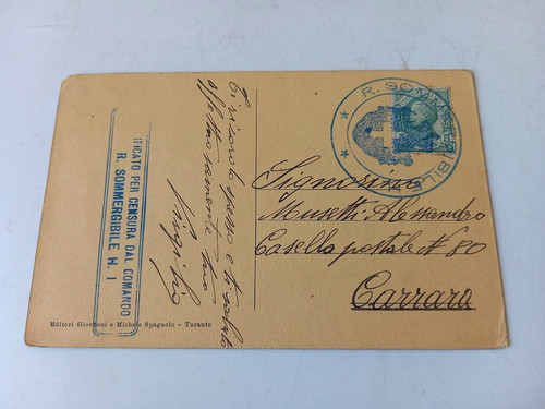 Cartolina taranto con raro - con,