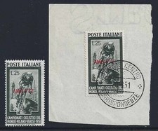 TRIESTE A 1951 - CICLISMO n. 127 MNH ** e usato su frammento