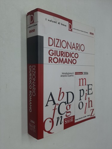 Dizionario giuridico romano - dizionario,