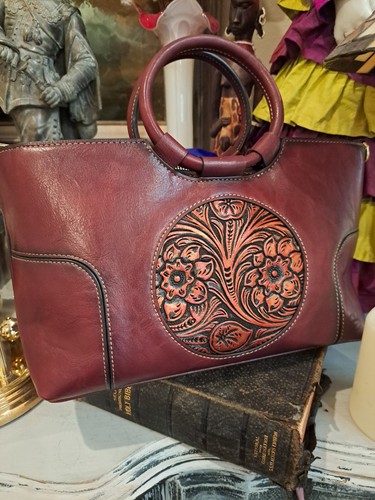 Borsa tote marrone glamour