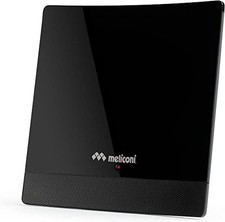 Meliconi AT-52 Antenna da Interni Amplificata da 52 dB, Nero