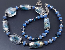 Vintage Sterling Silver Blue